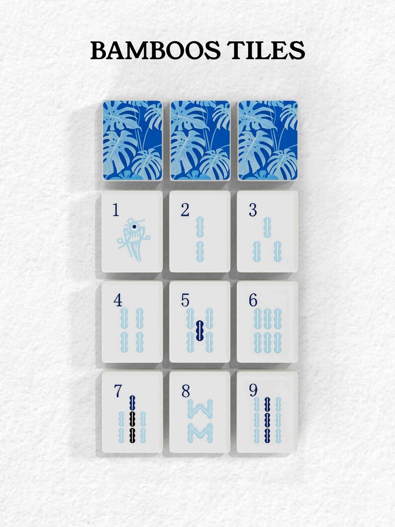 nine tiles, each with a different pattern or design, arranged in a grid-like pattern. The tiles are white and feature various patterns, such as palm leaves, flowers, and abstract shapes. The tiles are arranged in a visually appealing manner, showcasing the diversity and creativity of the designs.