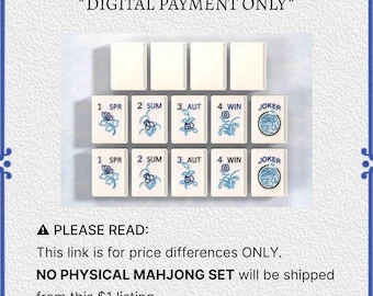 SOLO PAGO DIGITAL Mejora de pedido personalizado / Tarifa de compensación por diferencia de precio - No se envía ningún artículo físico - MahjongLab