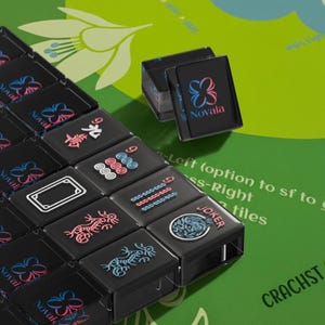 Custom Logo American Mahjong Tiles Set 166 Pc , Corporate Branding Resin Tile Backs, Business Gift