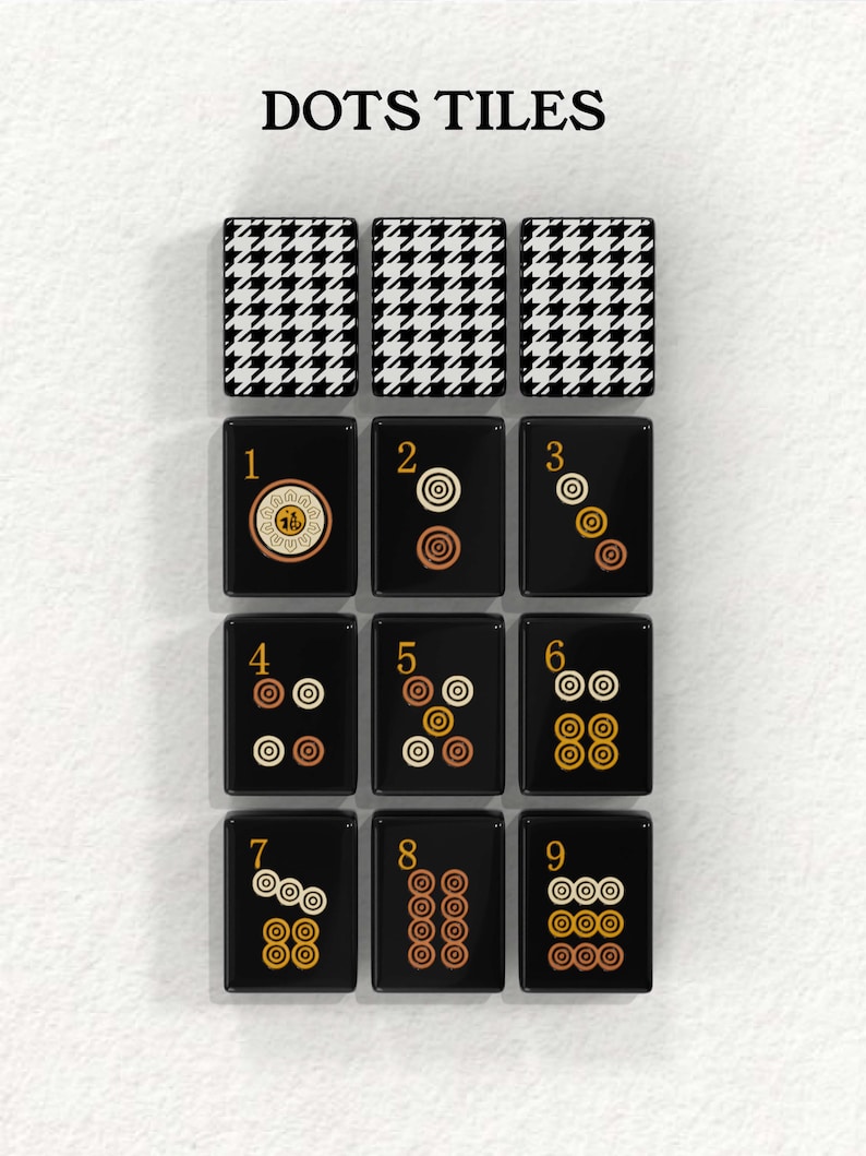 The image is a collage of nine black and white tiles, each featuring a unique design or pattern. The tiles are arranged in a grid format, with three tiles on the top row, three on the middle row, and three on the bottom row. The tiles display various shapes, such as circles, squares, and triangles, creating a visually interesting and diverse collection.