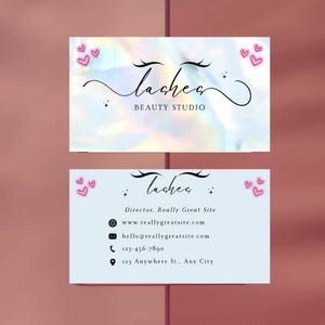 Beauty Business Card, Luxury Beauty Salon Business Card, Modern aesthetician card, Lash Tech Beauty Card, Editable Business Card, Printable