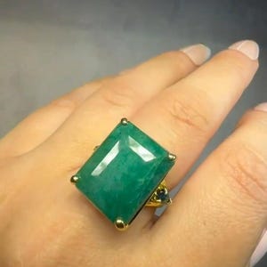 Natürlicher Smaragd Edelstein Ring, Opal Ring Schmuck, Edelstein Smaragd Ring, 925 Sterling Silber Schmuck, Hochzeitsjubiläum Geschenk für sie