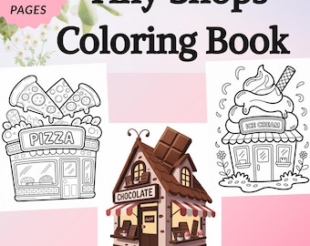 Tiny Shops Coloring Book: 60 Kawaii Houses for Kids (PDF)