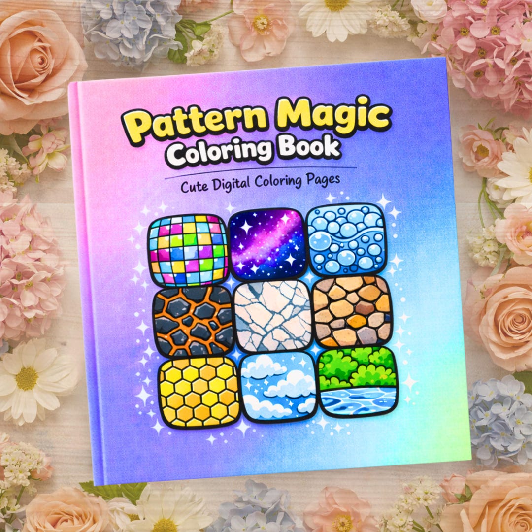 Pattern Coloring Book, Easy Eye-catching Pages (digital Download) - Etsy