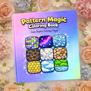 Libro para colorear con patrones: páginas fáciles y llamativas (descarga digital)