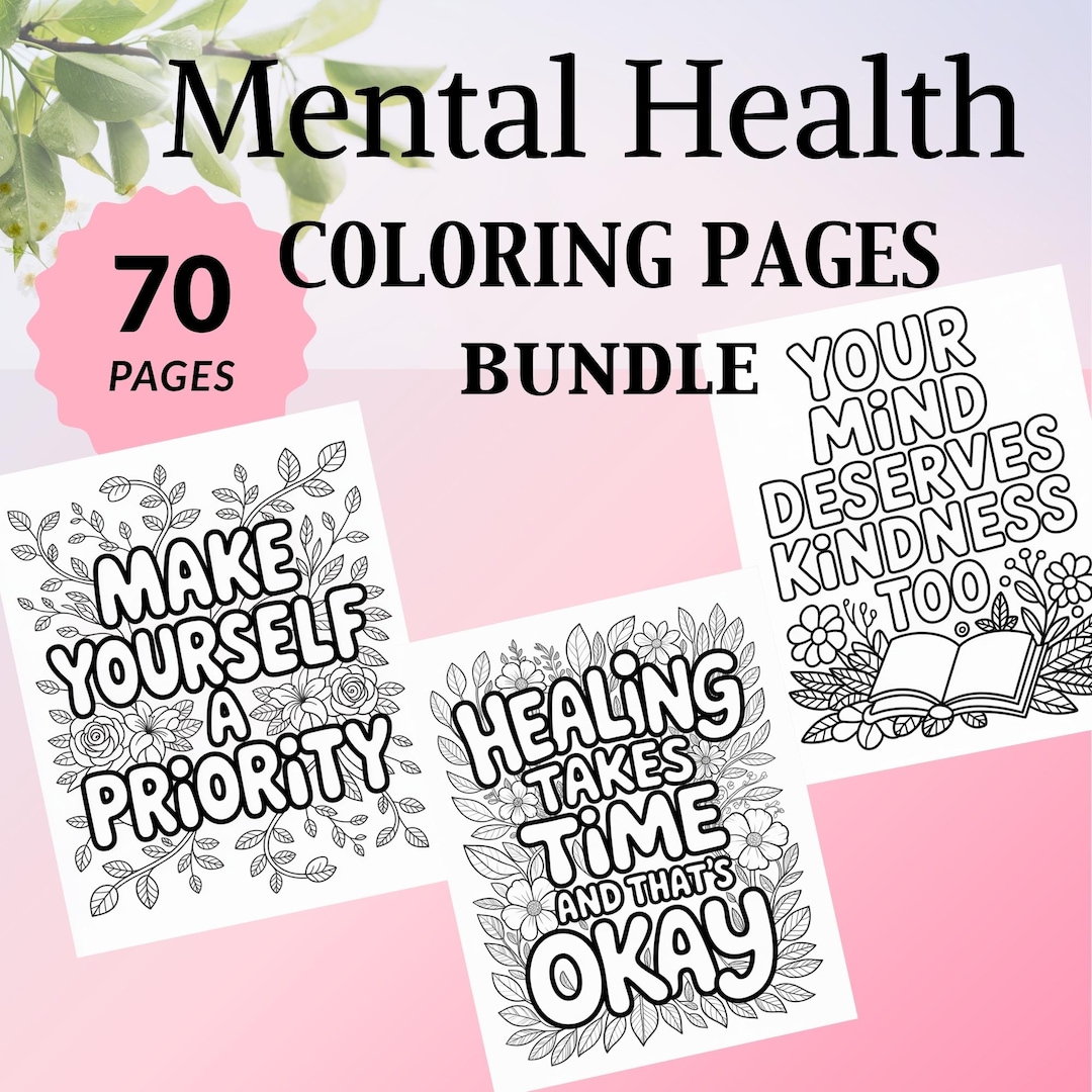 Mental Health Coloring Page, Motivational Quotes Color Page ...