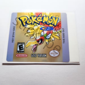 Pokémon Replacement Labels – Gen 1 2 3 – Glossy & Metallic – Game Boy / GBA – USA Versions