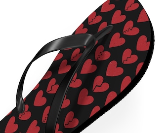Broken Hearts Flip Flops