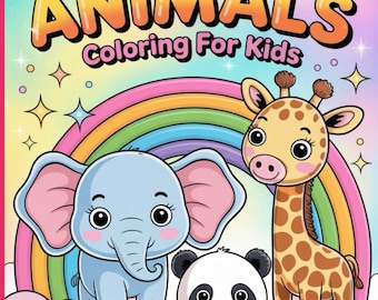 Paperback Cute Baby Animals Coloring Book for Kids