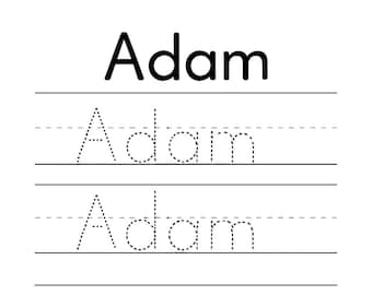 Pre-K Custom Name Tracing Worksheet
