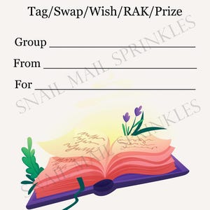 Insertion d'étiquette imprimable en téléchargement immédiat Étiquette de groupe de souhaits RAK - Fournitures pour correspondant - Happy Mail Floral Books Cottage core