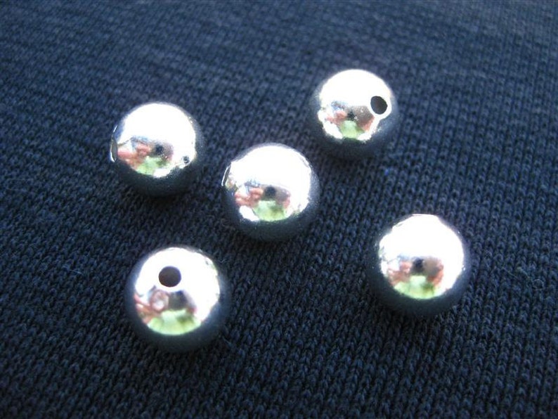 10 Beads MOON SMALL 10 mm for jewelry, kiln or torch firing 10 pieces image 3