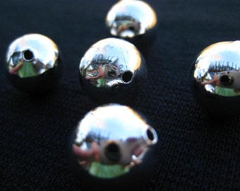 Metal Beads MOON 5 pcs 13 mm for jewelry, kiln or torch firing