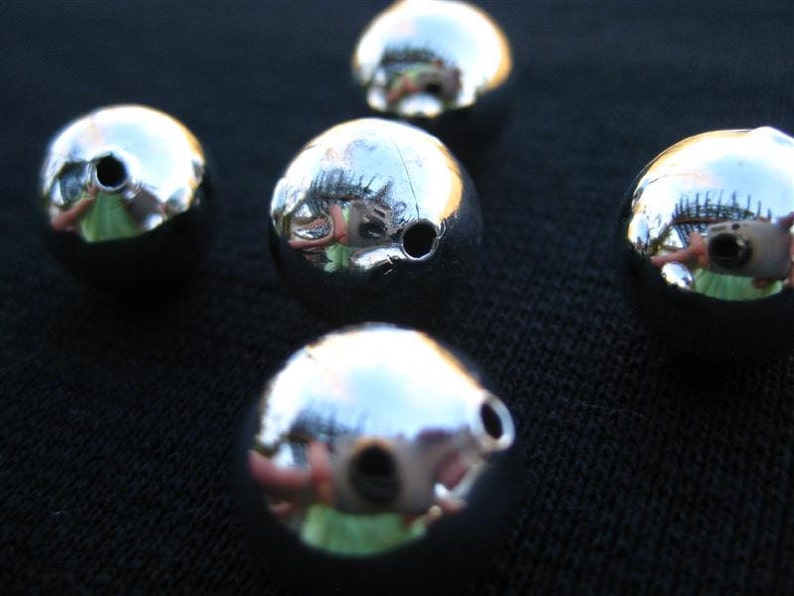 Metal Beads MOON 5 pcs 13 mm for jewelry kiln or torch firing Etsy