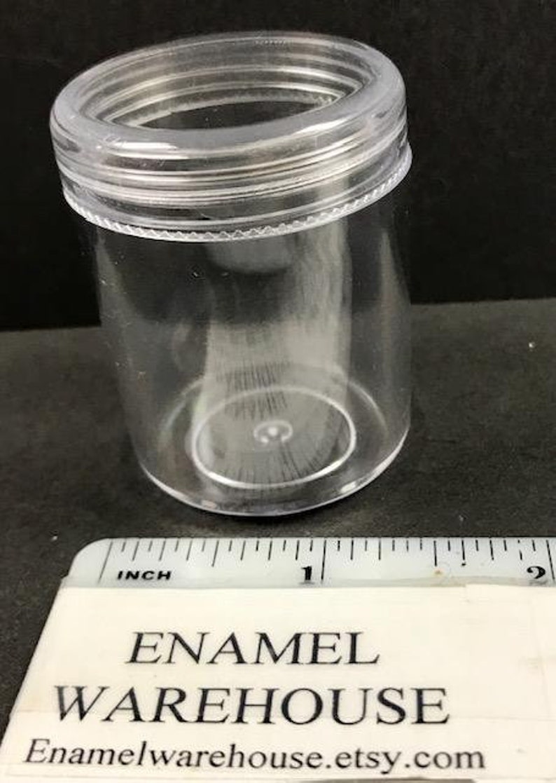 Five CLEAR Screwtop BEAD CONTAINERS Many Uses Etsy