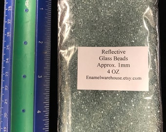 REFLEKTIVE GLASPERLEN **1 mm** für strukturierte Designs auf emaillierten Oberflächen klare Perlen ohne Löcher