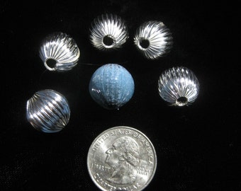 Iron Beads STARBURST silver colored torch fire bead torch firing 5 pieces