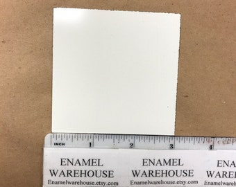 3 x 3 THIN STEEL PLATE 28 gauge with ground coat and white on face side, ground coat only on back side