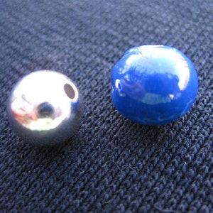 10 Beads MOON SMALL 10 mm for jewelry, kiln or torch firing 10 pieces image 2