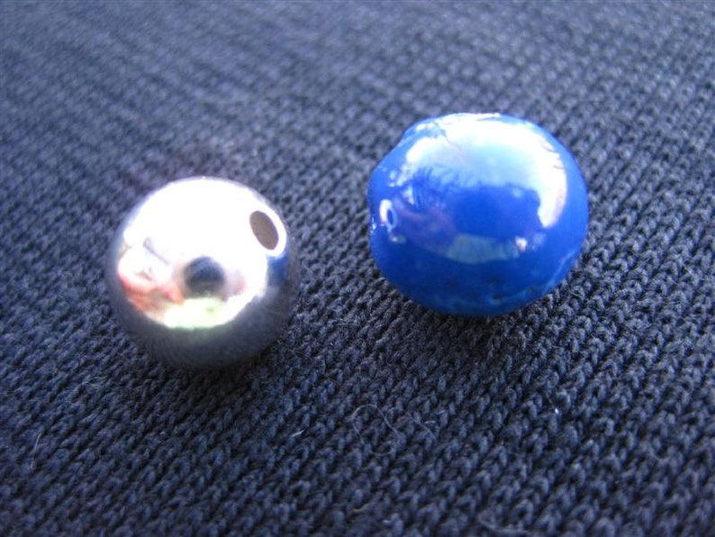 10 Beads MOON SMALL 10 mm for jewelry, kiln or torch firing 10 pieces image 2