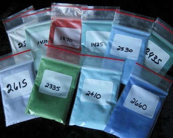 10 ***TRANSPARENT*** SAMPLES of Enamels  - 10 random colors