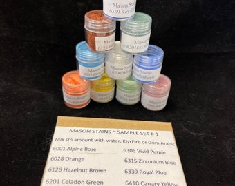 Mason Stains Sample Set #1 Ten color Samples