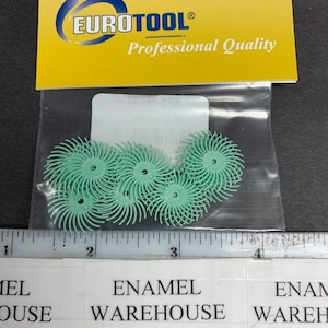 3/4” RADIAL BRISTLE DISKS ~ Light Green 1 Micron