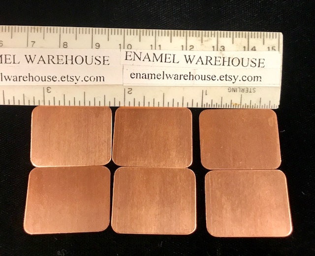 Copper Rectangles With Rounded Corners 24 Gauge (6 Pcs) - Etsy