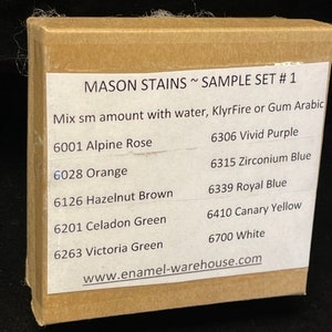 Mason Stains Sample Set 1 Ten color Samples image 5
