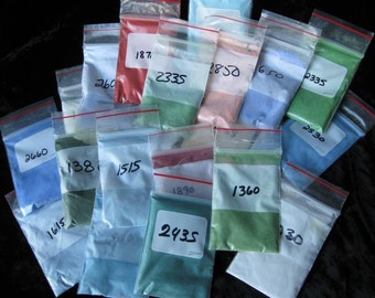 More than 70 SAMPLES of **OPAQUE** enamels-  approximately 70 - 80 colors (sample C)