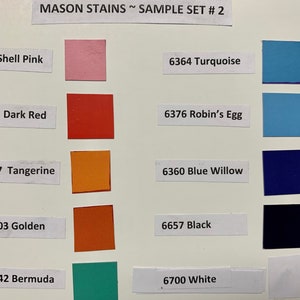 Mason Stains Sample Set 2 Dieci campioni di colore immagine 2