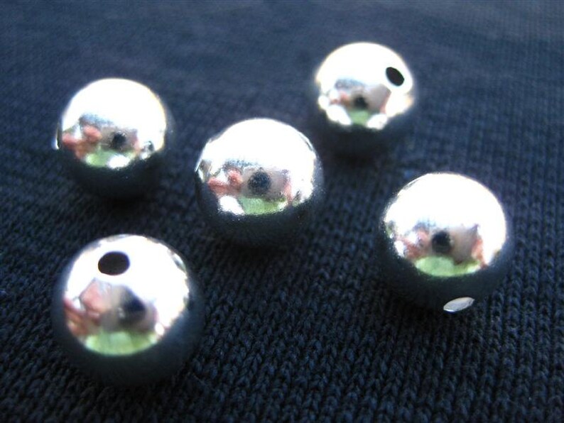 10 Beads MOON SMALL 10 mm for jewelry, kiln or torch firing 10 pieces image 1