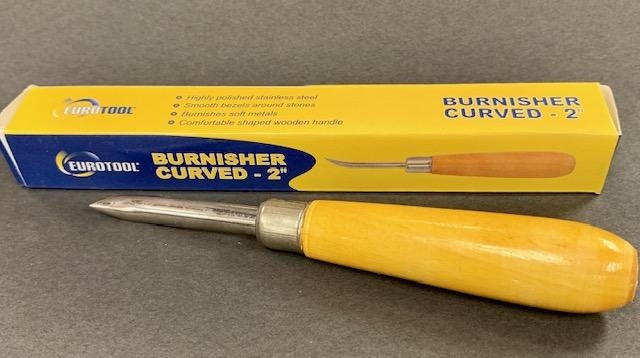 Curved Burnishing Tool w/ Hardwood Handle
