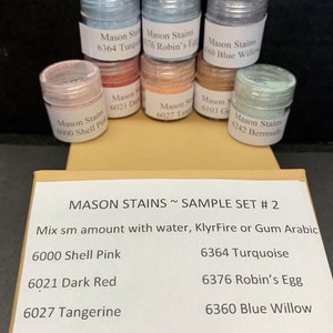 Mason Stains Sample Set #2 Ten color Samples
