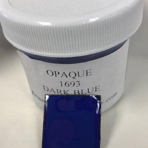 DARK BLUE 1693 OPAQUE 2 oz Thompson enamels vitreous kiln firing torch firing