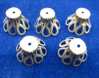 Iron Metal PETTICOAT Five filigree beads bead torch fire torch firing