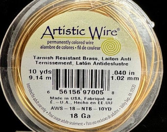 Artistic Wire 18GA NON-TARNISH BRASS