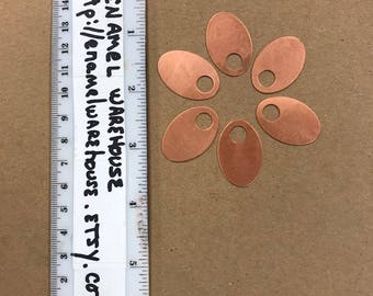 SIX Copper OVAL WASHER 24 gauge