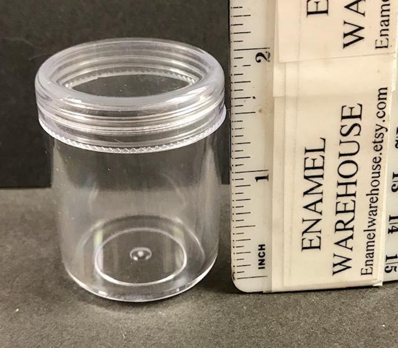 Five CLEAR Screwtop BEAD CONTAINERS Many Uses Etsy