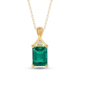Collar de esmeralda en oro de 14 quilates, colgante de piedra natal de mayo en plata 925, joyería de piedras preciosas hecha a mano, regalo de cumpleaños y aniversario para ella.