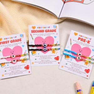 Back to School Bracelet Set, First Day of School Bracelet, Mommy and Me Matching Bracelets, Family Bracelet, Back to School Gift
