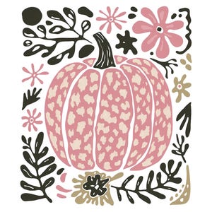 Boho Fall Pumpkin Png, Leopard Pumpkin Graphic, Pumpkin boho floral Png, Fall pumpkin Sublimation png, Thanksgiving Shirt Png, Fall png