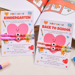 Back to School Bracelet Set, First Day of School Bracelet, Mommy and Me Matching Bracelets, Family Bracelet, Back to School Gift