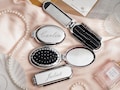 Personalized Engraved Folding Comb Mirror Set, Custom Name Hair Brush, Pocket Hair Comb, Bridesmaid Gifts, Gift for her, Wedding Favors