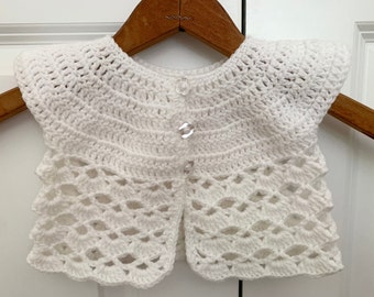 Lacey Baby Cardigan - 3-6 mo. & 6-12 mo. ** READY TO SHIP**