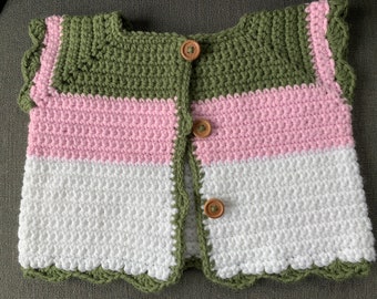 Cardigan Vest  **READY TO SHIP** 3-6 months