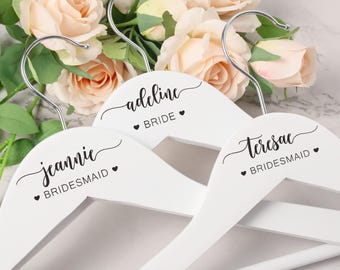 Gruccia personalizzata per abiti da sposa/Gruccia per abiti da sposa personalizzati/Gruccia per damigelle d'onore/Regalo per addio al nubilato/Addio al nubilato/Gruccia per abiti da sposa