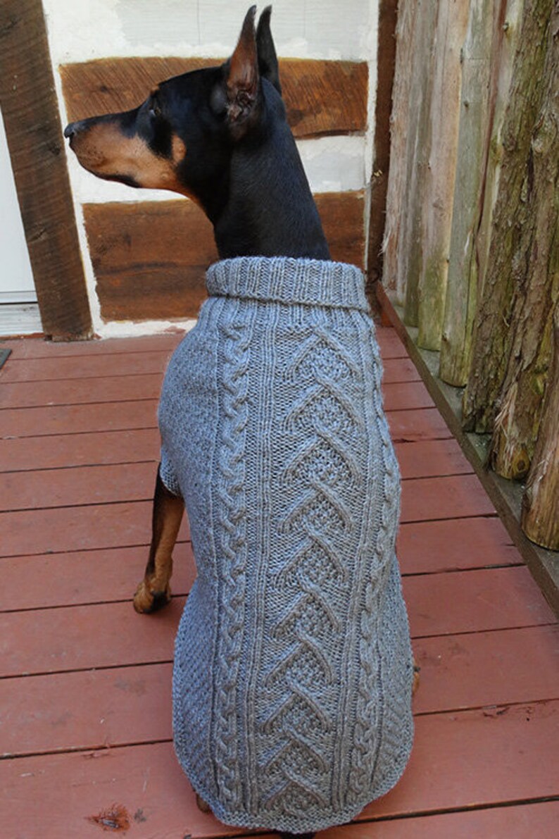 XLarge Dog coat for Doberman in medium grey heather Etsy