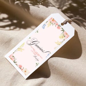 Baby Girl Birthday Thank You Card Spanish-Tarjeta de Agradecimiento Cumpleaños Niña-Editable Canva Template- Girl’s 1st Birthday Party