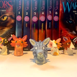 Customizable Warrior Cat Sculpture | Handmade Clay Head